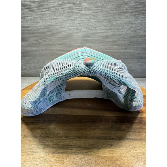 NEW WOMEN’S SEA GREEN/WHITE/MULTI PISTIL DESIGNS MCKINLEY TRUCKER HAT SPRING - Picture 3 of 6